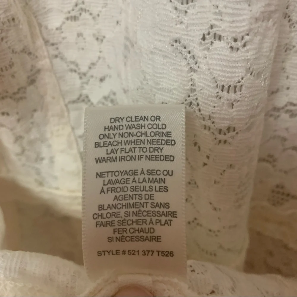 Rebecca Taylor Lace Dart Tank Top White Ivory Cream Size 10 NWT New - Picture 16 of 16